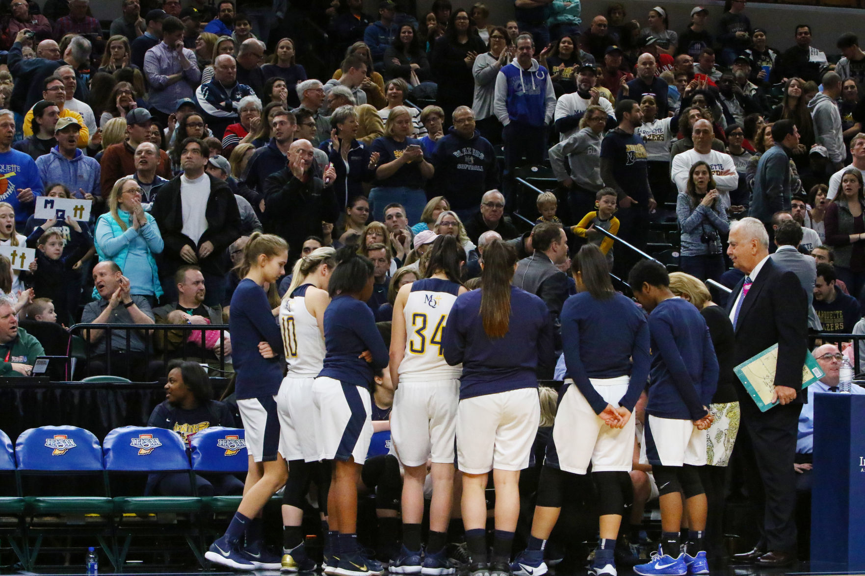 Gallery: Girls Basketball State Finals: Marquette Catholic vs. Vincennes Rivet